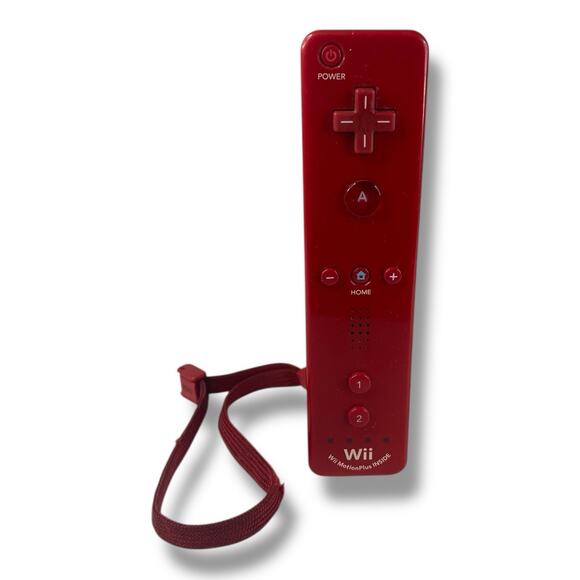 OEM Red Motion Plus Nintendo Wii Remote Controller Official RVL-036 - Picture 1 of 5